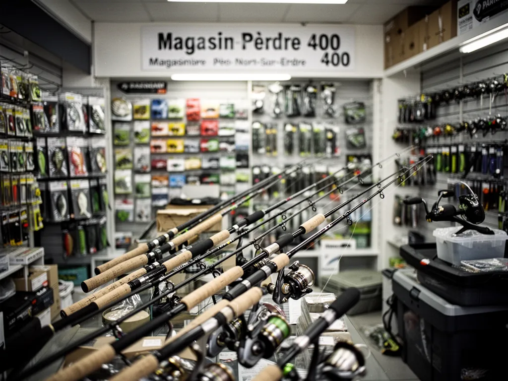 Façade du magasin Territoires Nature, enseigne de pêche et chasse, à Nort-sur-Erdre