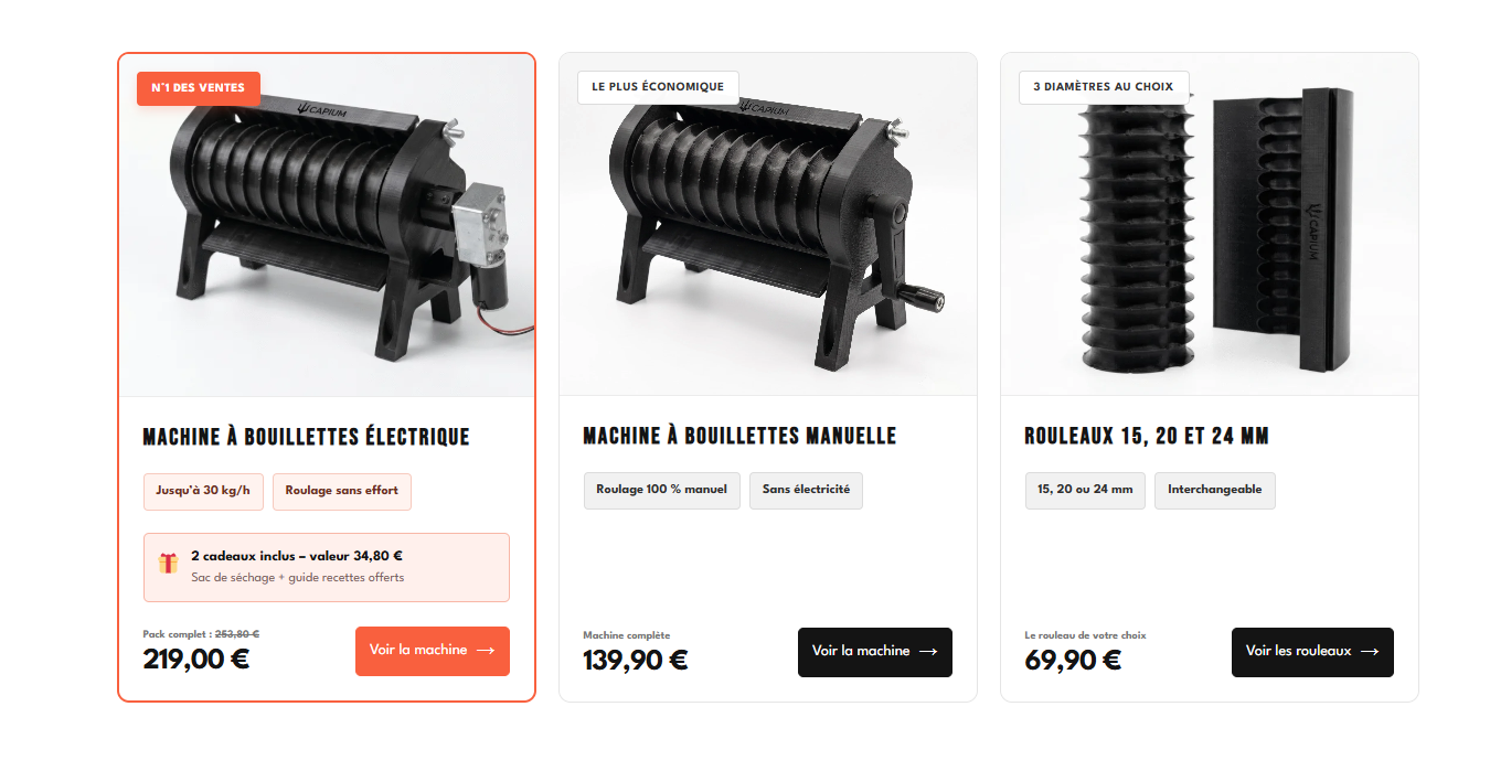 Machines à bouillettes Capium